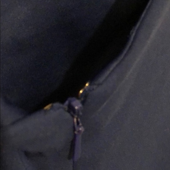 Blue full length gown w beaded circle size 13/14 - Picture 5 of 7